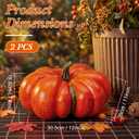 Liliful 2 Pcs 12 Inch Fall Large Artificial Pumpkin Crafts, Orange