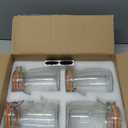 Encheng 32 oz Wide Mouth Mason Jars with Airtight Hinged Lids, Large Glass Jar with Lid for Pickling, Fermentation, Canning, Food Storage – Set of 4 Glass Storage Containers