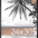 MCS Foundation 24x30 Poster Frame Traditional Black, Vertical & Horizontal Wall Hanging Large Picture Frame for Photos, Posters & Art Prints (1-Pack)