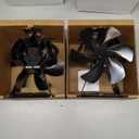 Flanagan 2 PCS Fireplace Fans, 6 Blades Stove Fan,7in Log Burner Fan Heat Powered Fireplace Fan for Wood Burning Stove/Log Burner/Fireplace(Include Magnetic Thermometer) (6 Blades)