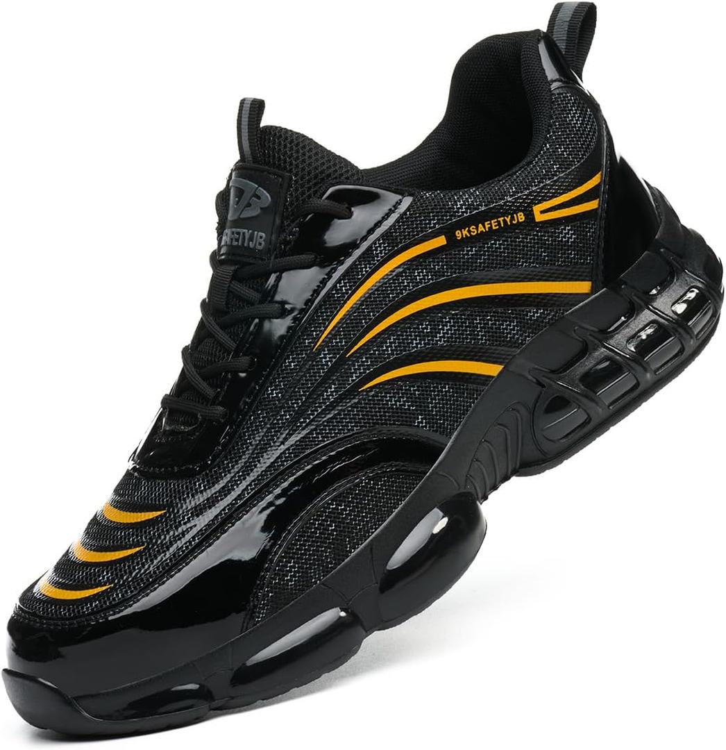 Steel Toe Work Shoes for Men Women Lightweight Comfortable Industrial & Construction Outdoors Safety Work Sneakers, Size: 8.5 Women/6.5 Men