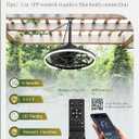 Fanbulous Outdoor Ceiling Fans with Light for Patios, 20" Weatherproof Plug in Ceiling Fan, Gazebo Fan Remote&APP Control, 3CCT Dimmable,Caged Ceiling Fan with Hanging Hook for Porch, Pergola,Canopy