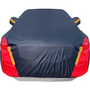6 Layers Car Cover for Automobiles All Weather Waterproof, Outdoor Full Exterior Cover Rain Sun UV Snowproof Protection with Zipper Cotton, Mirror Pocket for Sedan (190195 inch)