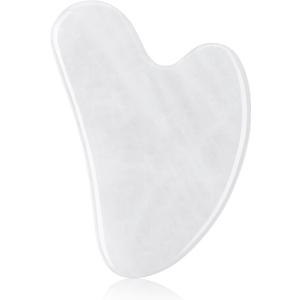 Guasha Tool for Face: White Jade Gua Sha Facial Tools - Gua Sha Stone for Face and Body Skin Massage - Guasha Jade Stone Scraping Massager for SPA Acupuncture, Therapy Trigger Point Treatment