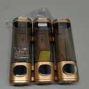 pollock Shampoo Conditioner Dispenser Shower Soap Dispenser 3 Chamber No Drill Shampoo Dispenser for Shower Wall Mounted Shampoo Conditioner Body Wash Dispenser for Bathroom Hotel Gold