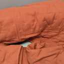 BOURINA Ultrasonic Quilt Set 3-Piece Full/Queen Bedding Set Pre-Washed Microfiber Ultra Soft Lightweight Star Bedspread Coverlet Set for All Season, Orange