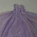 Baby Girls Tutu Dress Toddler Galaxy Sequins Layered Princess Tulle Party Dress with Flower Headband 110, Purple 
