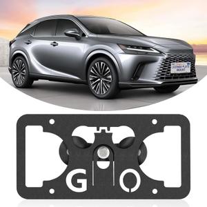 No Drill Front License Plate Frame Fits Lexus is/RX/LX/HS | Front License Plate Grille Mount Bracket with Anti-Theft Screws, Easy-Install & Rattle-Proof Front License Plate Holder