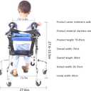 Walkers for Seniors Walker Children with Cerebral Palsy,Height-Adjustable Mobile Walker,Rollators 6 wheeS seat Disabled Assistive Equipment rollator Walker, Durable Mobility Aid., Blue