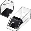 Honoson Blackjack Shoe and Discard Tray Clear Acrylic Blackjack Dealing Shoe Card Dispenser for Playing Cards Discard Holder Trays for Game Poker Accessories(4 Deck)