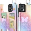 Shorogyt for Moto G 5G 2024 Wallet Case with Card Holder - Designer Colorful Butterfly Pattern Kickstand Magnetic Clasp Back Flip Folio Leather Phone Cases for Women Men Girls for Moto G 5G 2024 (for Motorola Moto G 5G 2024)