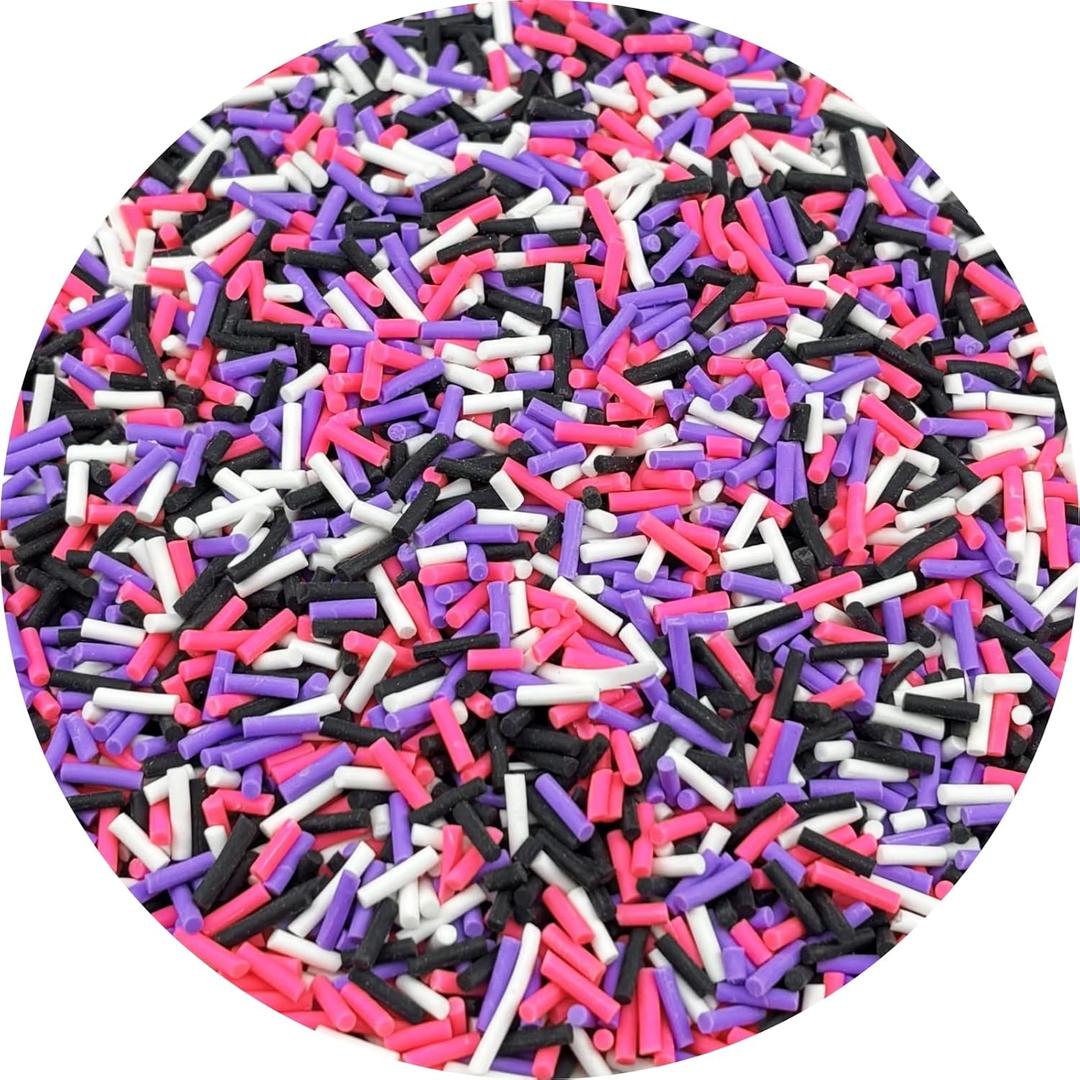YHYPOCI 100g 7mm Fake Sprinkles Polymer Clay Sprinkles Fake Candy Sprinkles Resin Sprinkles Clay Slices for Craft Sprinkles Decoration Scrapbook DIY Nail Art