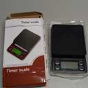 Coffee Scale with Timer - 0.1g Accurate, 3kg Drip Espresso Scale for Pour Over Coffee, Portable Digital Kitchen Food Scale with, LCD Displa, Non-Slip Mat (Including Batteries) - Black