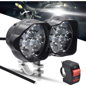 Motorcycle Driving Lights 3000LM Super Bright 18SMD Chips Sport Lights Waterproof for Cars ATV Bike Yamaha UTV Truck Boat DC9-85V,Xenon White.(1-Pack). Motorcycle Driving Lights 3000LM Super Bright 18SMD Chips Sport Lights Waterproof for Cars ATV Bike Yamaha UTV Truck Boat DC9-85V,Xenon White.(1-Pack).