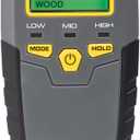 General Tools MMD4E Digital Moisture Meter, Water Leak Detector, Moisture Tester, Pin Type, Backlit LCD Display With Audible and Visual High-Medium-Low Moisture Content Alerts, Grays