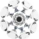 YourGift 12 Pack Drawer Knobs Diamond Shaped Crystal Glass 30mm Cabinet Knobs Pull Handles (Silver)