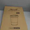 Clawsoff 16 oz 100 Pack Clear Plastic Cups with Lids, Sturdy Iced Coffee Cups with Sip Lids, Disposable Food Safe Smoothie Cup for Cold Drinks, Juice, Milkshake
