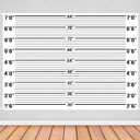 Mugshot Backdrop for Party Decorations, 7x5ft Police Lineup Banner Suspect Height Background, Funny Crime Scene Party Background for Adults Birthday, Halloween, Cosplay, Jail Theme