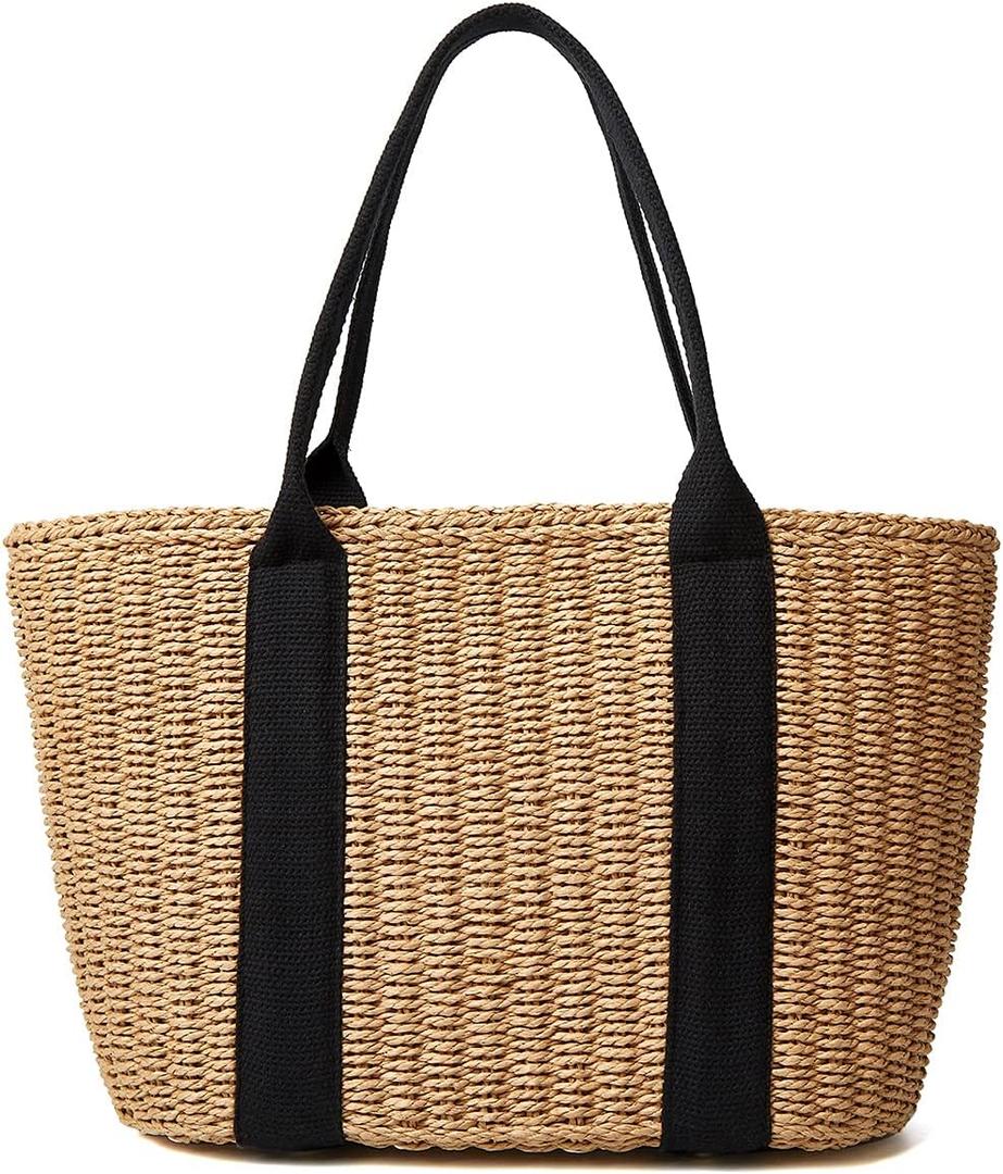 Women Small Straw Bags Summer Beach Tote Bag Handmade Woven Hobo Purse Handbag