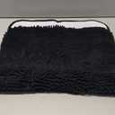 OLANLY Bathroom Rugs 24x16, Extra Soft Absorbent Chenille Bath Rugs, Rubber Backing Quick Dry, Machine Washable Bath Mats for Bathroom Floor, Tub and Shower, Home Decor Accessories, Black