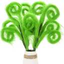 5pcs Lime Green Christmas Tree Picks Decoration 19.7'' Curly Tree Topper Picks Spray Ornaments for Xmas Home Vase Wreath Holiday Party (Green Picks)
