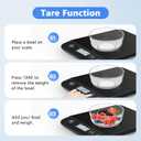 Digital Kitchen Scale, 22lb Capacity, Tempered Glass, Easy Tare Function, Large LCD Display, Perfect for Cooking, Baking, and Meal Prep