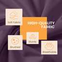 4 Piece Sheet Set - Comfy Breathable & Cooling Bed Sheets Set, Soft and Wrinkle Free, Deep Pockets, Easy & Secure Fit, Hotel Luxury Bedding for Women, Men - Oeko-Tex - (Purple,Queen)