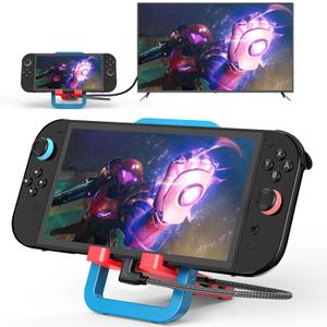 TV Docking Station for Switch 2, Foldable Portable TV Base Replacement, with 4K 60HzHDMI USB-C Charging PortUSB 3.0 Port.