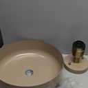 FTL Modern Semi Flush Mount Ceiling Light Brown and Gold Metal Shade 12.6" Mid Century Close to Ceiling Light Fixture for Kitchen Hallway Entryway Foyer Bedroom Laundry Room