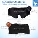 Microwavable Heated Eye Mask Dry Eyes & Migraine Relief Cap PACK- Perfect Pack for Migraine and Headache Relief, Migraine Relief Products for Sinus Pressure Relief, and Moist Heat for Dry Eyes - Black