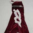 Kaei&Shi Mrs Claus Santa Velvet Costume(With Belt&Gloves), Xmas High Leg Dress (2-4, Burgundy)
