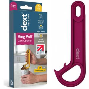 Dext - Ring Pull Can Opener, Pop Can Opener for Seniors, Arthritis, and Parkinsons, Easy Open, Ergonomic Handle with Comfortable Grip. Perfect for Soda, Pet Food, and More (Mulberry)