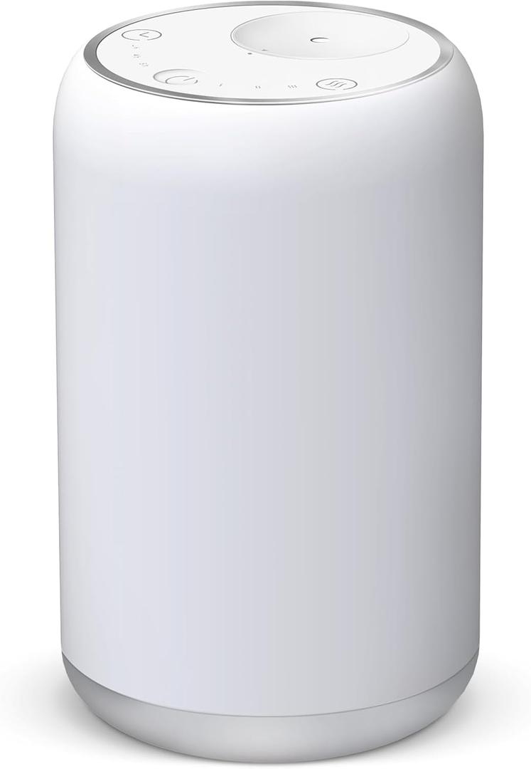 Waterless Essential Oil Diffuser - 120ml Portable Aroma Diffuser for Home Office Car, Ultra-Quiet Cordless Scent Diffuser with 3 Modes, Long-Lasting Fragrance (White)