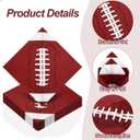 2 x Aodaer 48 Pieces Football Paper Napkins Disposable Football Party Napkins Football Rugby Cocktail Dinner Napkins Set 13" x 13" Unfolded Football Tableware Napkins for Rugby Party Supplies
