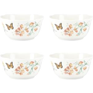 Lenox 856406 Butterfly Meadow Melamine 4-Piece All-Purpose Bowl Set, Lightweight Melamine Material