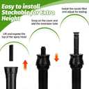 Pop-Up Sprinkler Riser Extension, 1.5 Inch Sprinkler Head Height Extender, Stackable Irrigation Riser, Fix Sunken Sprinklers, Compatible with KAP-IT, Universal Lawn Irrigation System