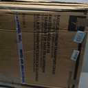 Medline Lightweight Foldable Transport Wheelchair with Handbrakes and 12-Inch Wheels, Blue Frame, Black Upholstery