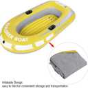 Dilwe Inflatable Boat, PVC 2 Person Inflatable Kayak Canoe for Outdoor Drifting Fishing Traveling