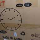 Vantic Farmhouse 24 Inch Extra Large Decorative Wall Clock with Metal Circle, Oversized Wood Wall Clock with Large Roman Numeral for Living Room, Bedrooms and Offices, Silent and Battery Operated