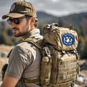 4 x Give A Stubborn Smile Wave Tactical Patch, Funny Penguin Hook and Loop Embroidered Patch, Cute Animal Morale Accessory for Jackets, Backpacks, Dog Harnesses, Army Vests, Bags and Hats