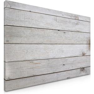 Navaris Magnetic Dry Erase Board - 16 x 24 inches Decorative White Board for Wall with Design, Includes 5 Magnets and Marker - Wooden Planks