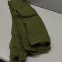 MIULEE Olive Green Linen Textured Sheer Curtains for Kitchen Bedroom, Semi Transparent Voile Farmhouse Window Treatment Dark Green Drapes with Rod Pocket 2 Panels W 54 x L 45 inches Long