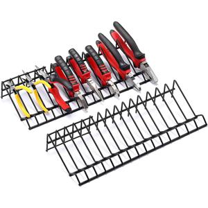 Wevdn 2 PCS Plier Organizer Drawer Storage Rack for 30 Pliers, Metal Plier Wrench Cutter Organizer for Tool Box Drawer, Tool Box Storage Organization Holder, Car Accessories