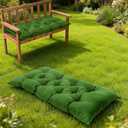 Waterproof & Sun-Resistant Outdoor Bench Cushion - Universal Fit for Patio Chairs, Swing Seats.Lounger Seat Cushions Outdoor Loveseat Bench Seat Pads (Green,39.4 X 19.7 Inch)
