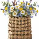 Handwoven Hanging Basket for Wall Baskets-Water Hyacinth Hanging Basket for Front Door, Wall/Door Baskets for Organizing, Storage, Flowers Dcor (Water Hyacinth-02)