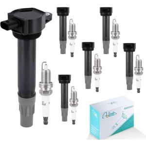 UF502 Ignition Coil Pack 7781 Spark Plugs 6PCS For Chrysler 300 Pacifica SebringTown & Country,for Dodge Avenger Grand Caravan Challenger Journey Charger Magnum,Volkswagen Routan 2.7L 3.5L 3.7L 4.0L