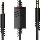 LecLooc Replacement A40 Cord Compatible with Astro Headset, Inline Mute Audio Cable for A10/A40/A40TR Gaming Headset, Fit for PS5, PS4, Xbox Controller 6.5 Feet