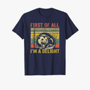 First of All I'm A Delight T-Shirt, Navy Blue, XL
