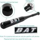 2 Packs 25 Inch Baseball Bat Self-Defense Softball Bat Home Defense Lightweight Aluminum Alloy, 63.5x5x5