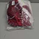 RSLOVE Women's Christmas Jumpsuit - Velvet Santa Costume Faux Fur Trim One Piece Holiday Xmas Outfit with Belt Red (Medium)